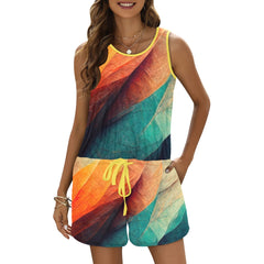 "Beach Day" Vest Short Jumpsuit