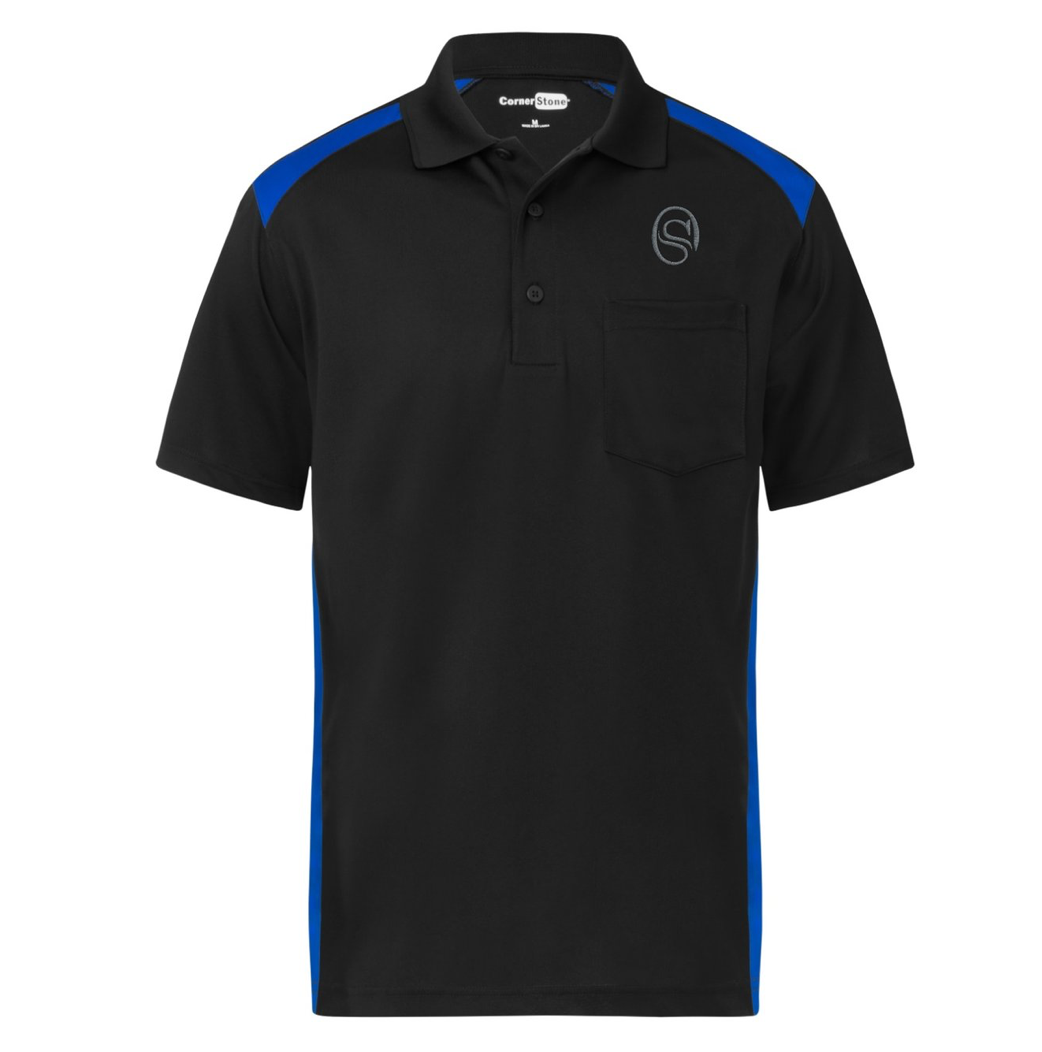 Two-tone short-sleeve polo